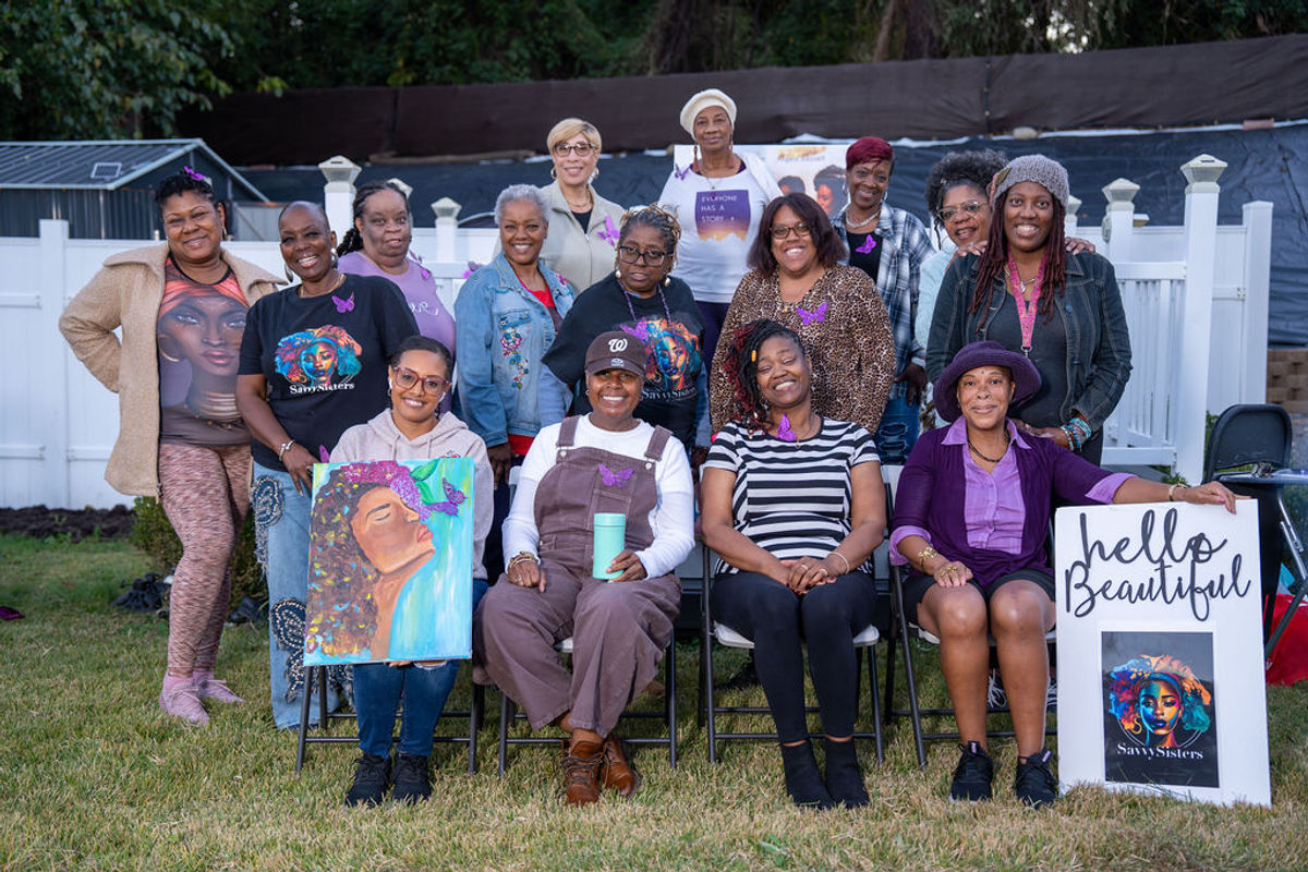 Women in conversation during a Savvy Sister community gathering.